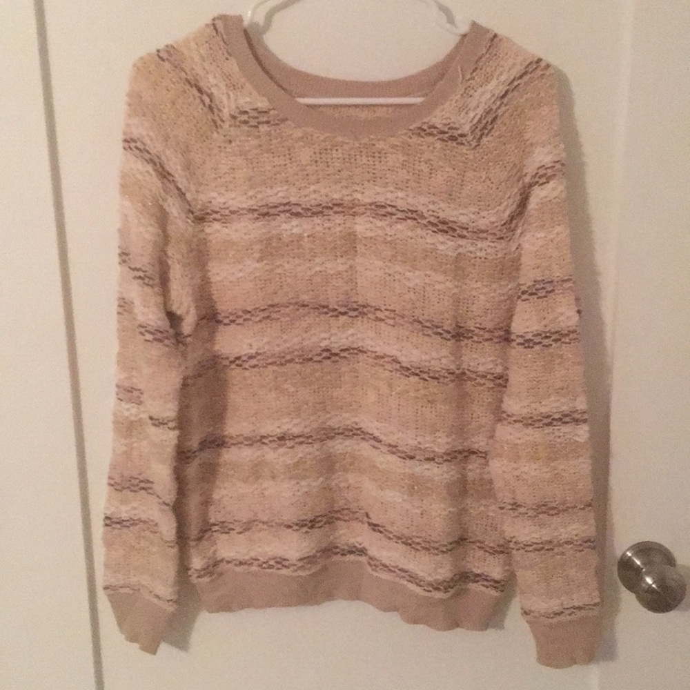 Textured waffle cut sweater